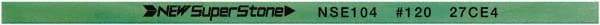 Value Collection - Flat Ceramic Finishing Stick - 100mm Long x 2mm Wide x 4mm Thick, 120 Grit - Eagle Tool & Supply