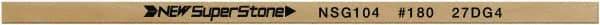Value Collection - Flat Ceramic Finishing Stick - 100mm Long x 1mm Wide x 6mm Thick, 180 Grit - Eagle Tool & Supply