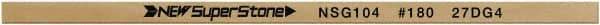 Value Collection - Flat Ceramic Finishing Stick - 100mm Long x 2mm Wide x 4mm Thick, 180 Grit - Eagle Tool & Supply
