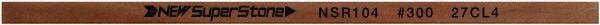 Value Collection - Flat Ceramic Finishing Stick - 100mm Long x 1mm Wide x 10mm Thick, 300 Grit - Eagle Tool & Supply