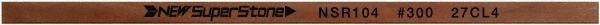 Value Collection - Flat Ceramic Finishing Stick - 100mm Long x 0.8mm Wide x 10mm Thick, 300 Grit - Eagle Tool & Supply
