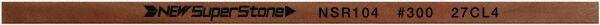 Value Collection - Flat Ceramic Finishing Stick - 100mm Long x 0.5mm Wide x 6mm Thick, 300 Grit - Eagle Tool & Supply