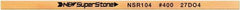 Value Collection - Flat Ceramic Finishing Stick - 100mm Long x 1mm Wide x 10mm Thick, 400 Grit - Eagle Tool & Supply
