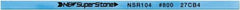 Value Collection - Flat Ceramic Finishing Stick - 100mm Long x 2mm Wide x 10mm Thick, 800 Grit - Eagle Tool & Supply