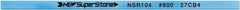 Value Collection - Flat Ceramic Finishing Stick - 100mm Long x 1.5mm Wide x 4mm Thick, 800 Grit - Eagle Tool & Supply