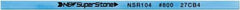 Value Collection - Flat Ceramic Finishing Stick - 100mm Long x 1mm Wide x 10mm Thick, 800 Grit - Eagle Tool & Supply