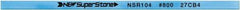 Value Collection - Flat Ceramic Finishing Stick - 100mm Long x 1mm Wide x 2mm Thick, 800 Grit - Eagle Tool & Supply
