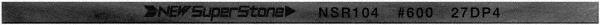 Value Collection - Flat Ceramic Finishing Stick - 100mm Long x 2mm Wide x 4mm Thick, 600 Grit - Eagle Tool & Supply