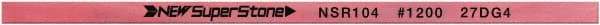 Value Collection - Flat Ceramic Finishing Stick - 100mm Long x 1mm Wide x 6mm Thick, 1,200 Grit - Eagle Tool & Supply