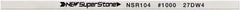 Value Collection - Flat Ceramic Finishing Stick - 100mm Long x 2mm Wide x 10mm Thick, 1,000 Grit - Eagle Tool & Supply