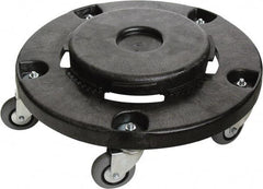 O-Cedar - Round Plastic Trash Can Dolly - Compatible with 44 Gal Containers, 6-1/2" High x 18" Wide x 18" Long, Compatible with MaxiRough - Eagle Tool & Supply