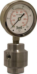 Winters - 4" Dial, 1/2 Thread, 0-200 Scale Range, Pressure Gauge - Bottom Connection Mount, Accurate to 1% Full-Scale of Scale - Eagle Tool & Supply