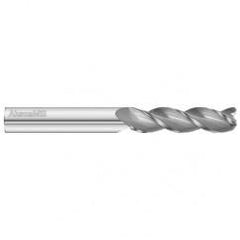5/16 Dia. x 4 Overall Length 3-Flute .015 C/R Solid Carbide SE End Mill-Round Shank-Center Cut-Uncoated - Eagle Tool & Supply