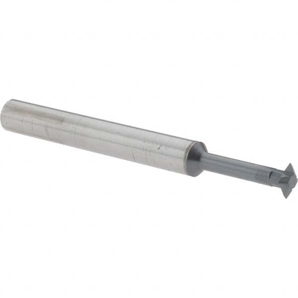 Accupro - 1/4° 1/4" Cut Diam, 0.072" Cut Width, 1/4" Shank, Solid Carbide Double-Angle Cutter - Eagle Tool & Supply