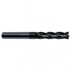 1/2 Dia. x 6 Overall Length 4-Flute Square End Solid Carbide SE End Mill-Round Shank-Center Cut-Super-A - Eagle Tool & Supply