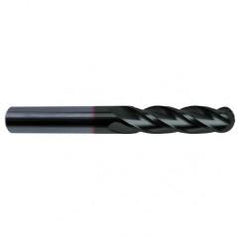 1/2" Dia. - 4-1/2" OAL - 30 Helix Super-A CBD Ball Nose EM - 4 FL - Eagle Tool & Supply