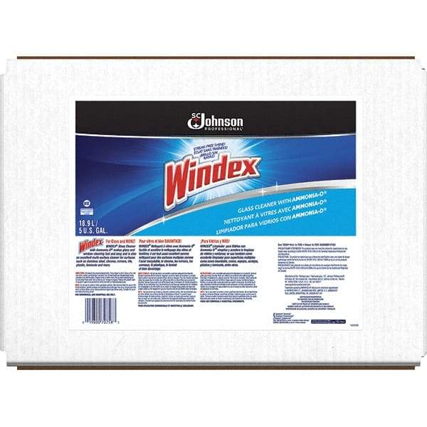 Windex - 5 Gal Bag-in-Box Unscented Glass Cleaner - Multipurpose Use - Eagle Tool & Supply