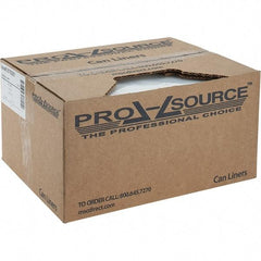 PRO-SOURCE - 4 mil Thick, Heavy-Duty Trash Bags - Linear Low-Density Polyethylene (LLDPE), Flat Pack Dispenser, 24" Wide x 42" High, Clear - Eagle Tool & Supply