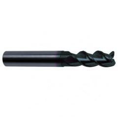 1/2" Dia. - 4-1/2" OAL - 45° Helix Super-A Carbide End Mill - 3 FL - Eagle Tool & Supply