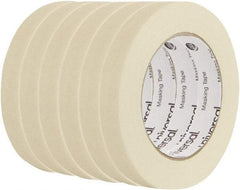UNIVERSAL - 18mm Wide x 54.8 m Long Beige Crepe Paper Masking Tape - Series 6697, 5 mil Thick, 19 In/Lb Tensile Strength - Eagle Tool & Supply