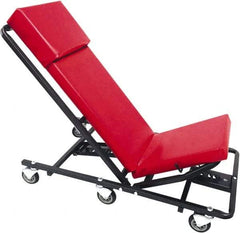 Whiteside - 660 Lb Capacity, 6 Wheel Creeper with Adjustable Ends - Steel, 44" Long x 6-1/2" High x 17" Wide - Eagle Tool & Supply
