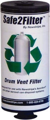 Made in USA - Trash Compactor/Crusher Carbon Filter Assembly - 4" Wide x 4" Long x 9" High, For Any 55 or 30 Gal Drum, 10004840 Aerovent Can Disposal Systems - Eagle Tool & Supply