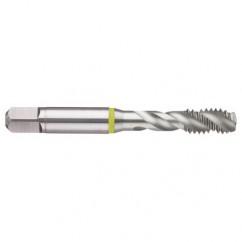 M14x2.0 6H 3-Flute Cobalt Yellow Ring Semi-Bottoming 40 degree Spiral Flute Tap-Bright - Eagle Tool & Supply
