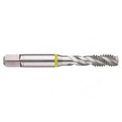 1/2-13 2B 3-Flute Cobalt Yellow Ring Semi-Bottoming 40 degree Spiral Flute Tap-Bright - Eagle Tool & Supply