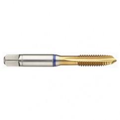 14702 2B 3-Flute PM Cobalt Blue Ring Spiral Point Plug Tap-TiN - Eagle Tool & Supply