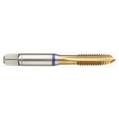 43832 2B 4-Flute PM Cobalt Blue Ring Spiral Point Plug Tap-TiN - Eagle Tool & Supply