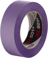 3M - 18mm Wide x 55 m Long Purple Crepe Paper Masking Tape - Series 501+, 33 In/Lb Tensile Strength - Eagle Tool & Supply
