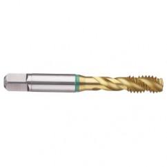 M3x0.50 6H 3-Flute Cobalt Green Ring Semi-Bottoming 40 degree Spiral Flute Tap-TiN - Eagle Tool & Supply