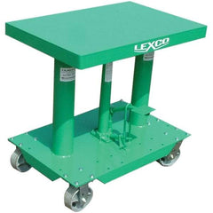 Wesco Industrial Products - 2,000 Lb Capacity Manual Hydraulic Post Lift Table - 30" to 48" Lift Height, 30" Platform Length x 20" Platform Width - Eagle Tool & Supply