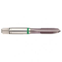 M2x0.40 6H 3-Flute Cobalt Green Ring Spiral Point Plug Tap-TiCN - Eagle Tool & Supply