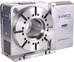 Samchully - 1 Spindle, 518mm Horizontal & Vertical Rotary Table - 600 kg (1320 Lb) Max Horiz Load, 335mm Centerline Height, 264mm Through Hole - Eagle Tool & Supply