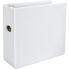 Universal One - 1,050 Sheet Capacity, 8-1/2 x 11", View Ring Binder - Polypropylene, White - Eagle Tool & Supply