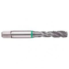 1-1/4-7 2B 4-Flute Cobalt Green Ring Semi-Bottoming 40 degree Spiral Flute Tap-TiCN - Eagle Tool & Supply