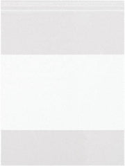 Value Collection - 9 x 12", 4 mil White Block Reclosable Polybags - Clear - Eagle Tool & Supply