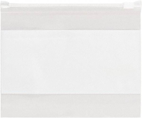 Value Collection - 9 x 12", 3 mil Slide-Seal Reclosable White Block Polybags - Clear - Eagle Tool & Supply