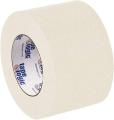 Tape Logic - 3" x 60 Yd Natural White Rubber Adhesive Packaging Tape - Paper Backing, 8 mil Thick - Eagle Tool & Supply
