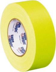 Tape Logic - 2" x 50 Yds Fluorescent Yellow Gaffers Tape - 11 mil, Rubber Adhesive - Eagle Tool & Supply