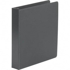 UNIVERSAL - 275 Sheet Capacity, 8-1/2 x 11", Non-View Ring Binder - Polypropylene, Black - Eagle Tool & Supply