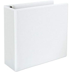 Universal One - 780 Sheet Capacity, 8-1/2 x 11", View Ring Binder - Polypropylene, White - Eagle Tool & Supply