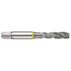 M16x2.0 6H 3-Flute Cobalt Yellow Ring Semi-Bottoming 40 degree Spiral Flute Tap-MolyGlide - Eagle Tool & Supply