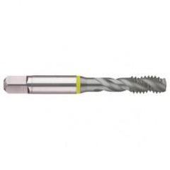 M16x2.0 6H 3-Flute Cobalt Yellow Ring Semi-Bottoming 40 degree Spiral Flute Tap-MolyGlide - Eagle Tool & Supply
