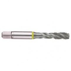 7/16-20 2B 3-Flute Cobalt Yellow Ring Semi-Bottoming 40 degree Spiral Flute Tap-MolyGlide - Eagle Tool & Supply