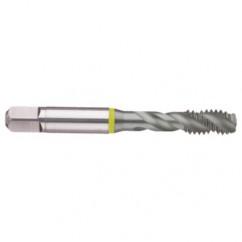 5/16-24 2B 3-Flute Cobalt Yellow Ring Semi-Bottoming 40 degree Spiral Flute Tap-MolyGlide - Eagle Tool & Supply
