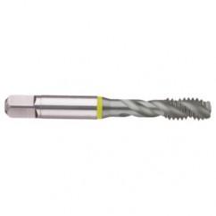 3/8-24 2B 3-Flute Cobalt Yellow Ring Semi-Bottoming 40 degree Spiral Flute Tap-MolyGlide - Eagle Tool & Supply