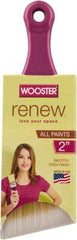 Wooster Brush - 2" Angled Synthetic Angular Brush - 2-3/16" Bristle Length, 2-1/4" Plastic Beavertail Handle - Eagle Tool & Supply