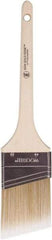 Wooster Brush - 2-1/2" Angled Polyester Angular Brush - 2-11/16" Bristle Length, 6-1/2" Wood Fluted Handle - Eagle Tool & Supply